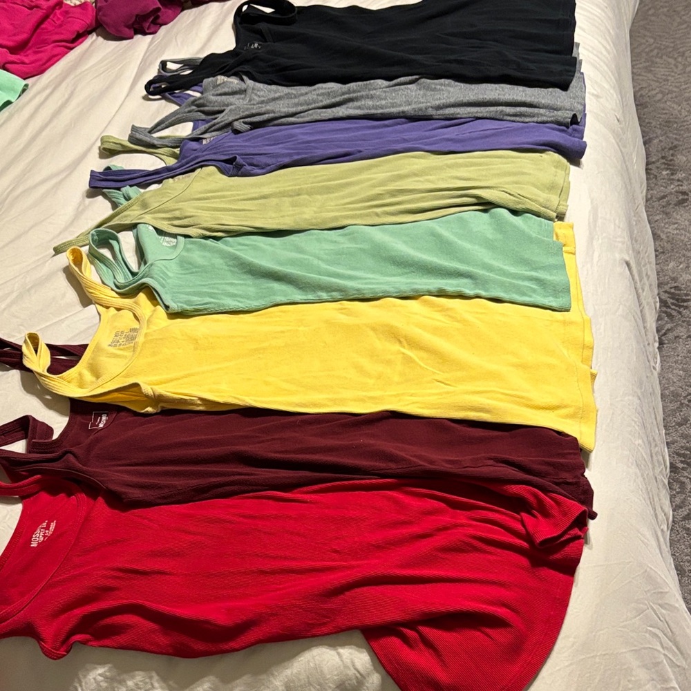 8 Mossimo Supply Co. Yellow and White Tank Top - all size large